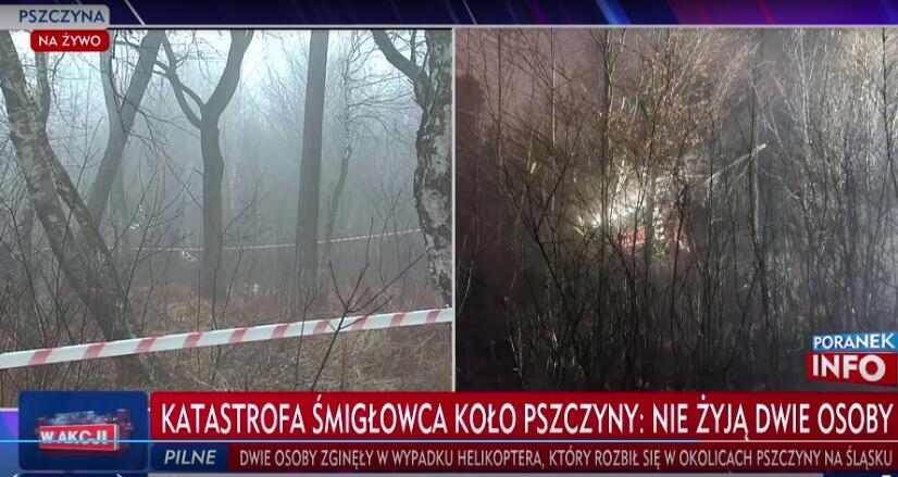 波兰南部一架直升机坠毁 致2死2伤